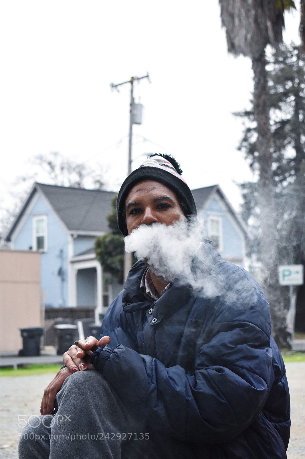 Nikon D3400 sample photo. Out for a smoke photography