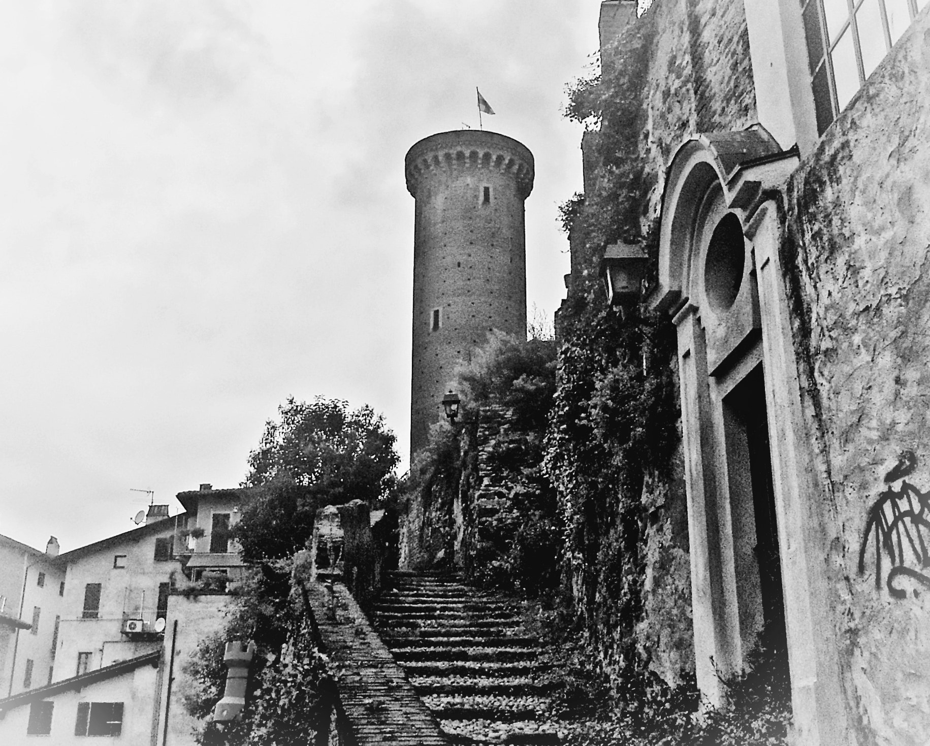 Nikon Coolpix S3000 sample photo. Tower of the fortress in ivrea, piedmont photography