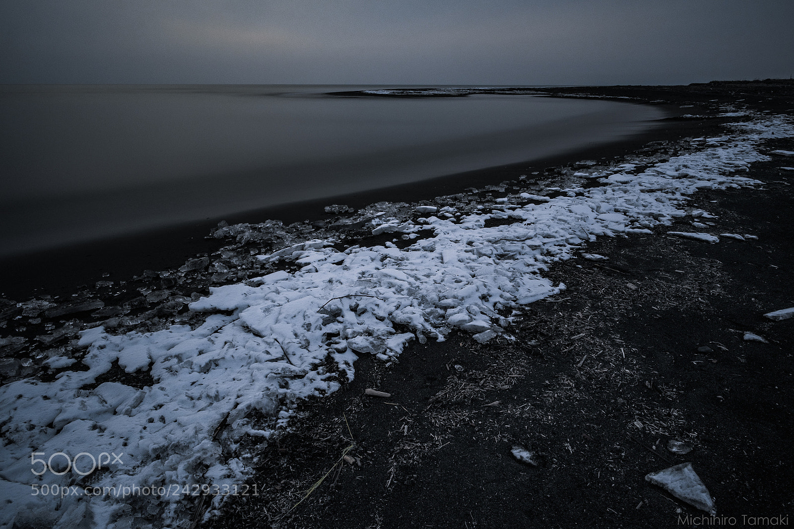 Fujifilm X-E1 sample photo. Sandbar and ice photography