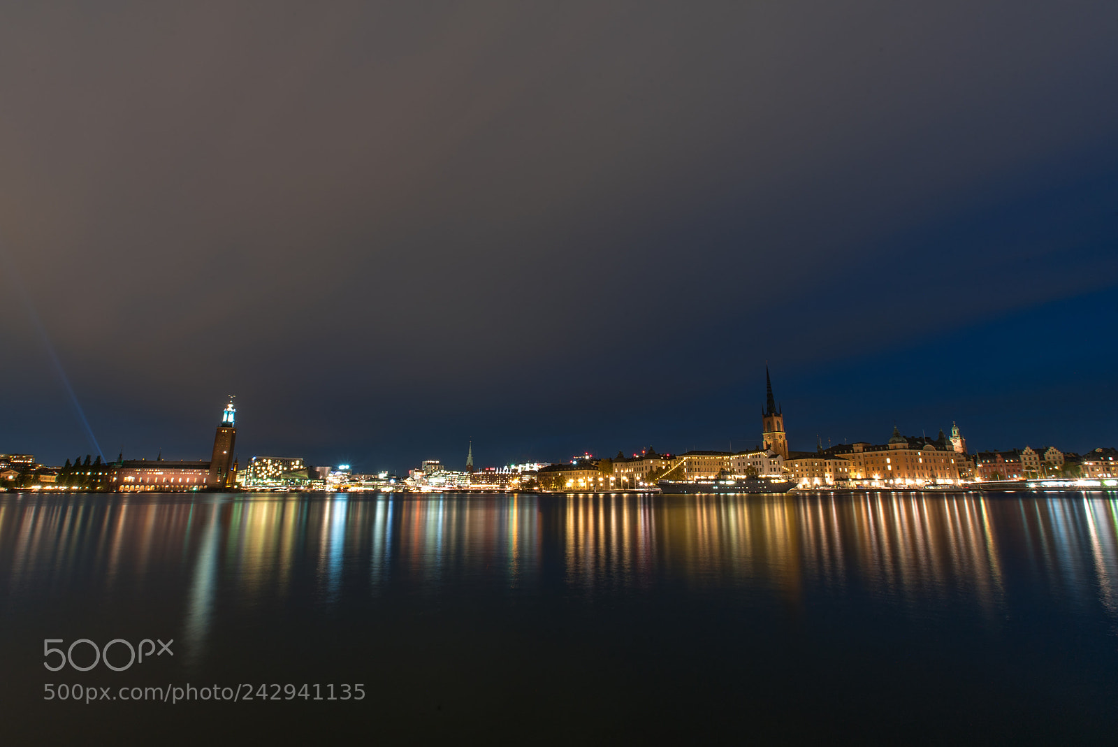 Sony a7S II sample photo. Stockholm by night photography