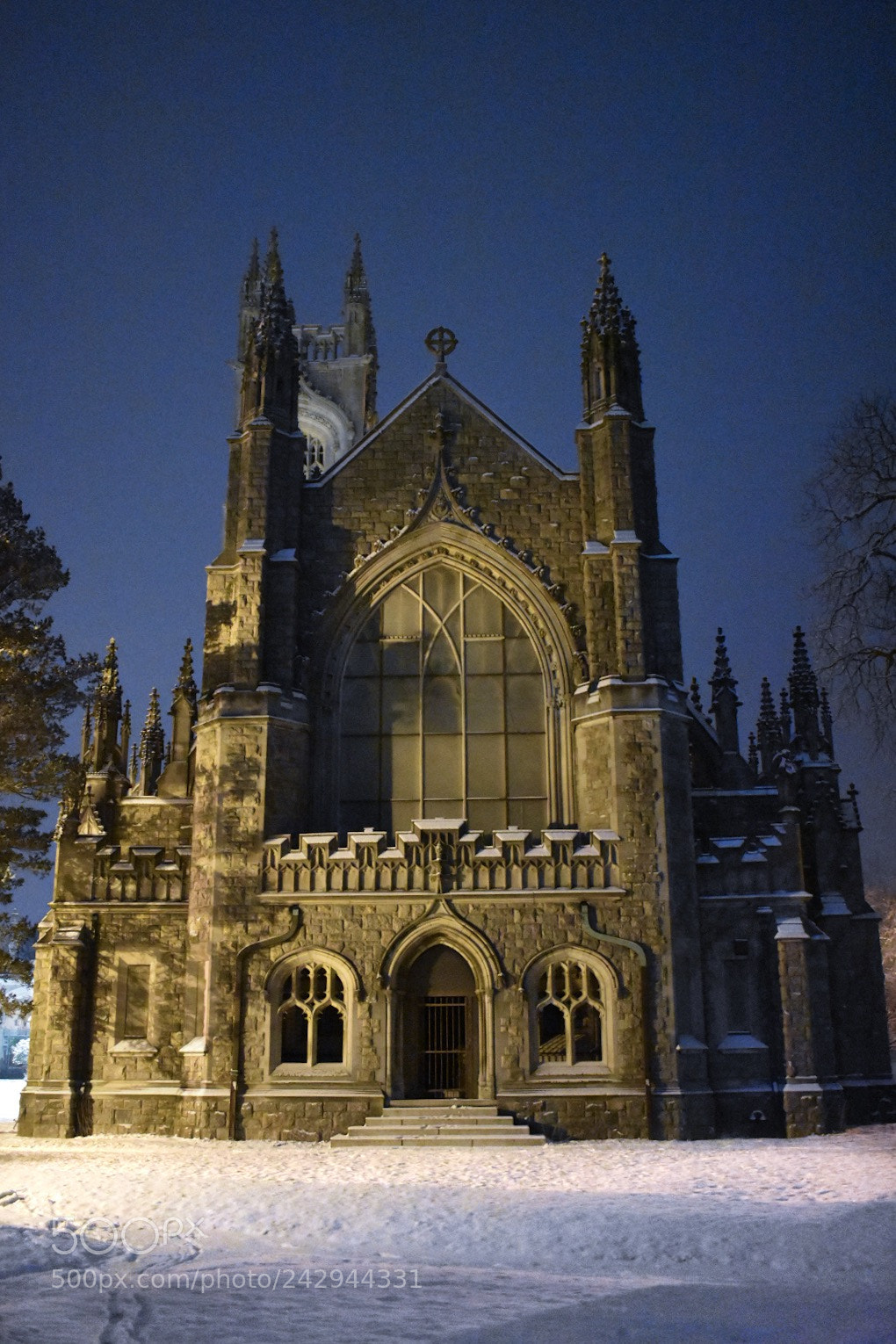 Nikon D3400 sample photo. Twilight church photography
