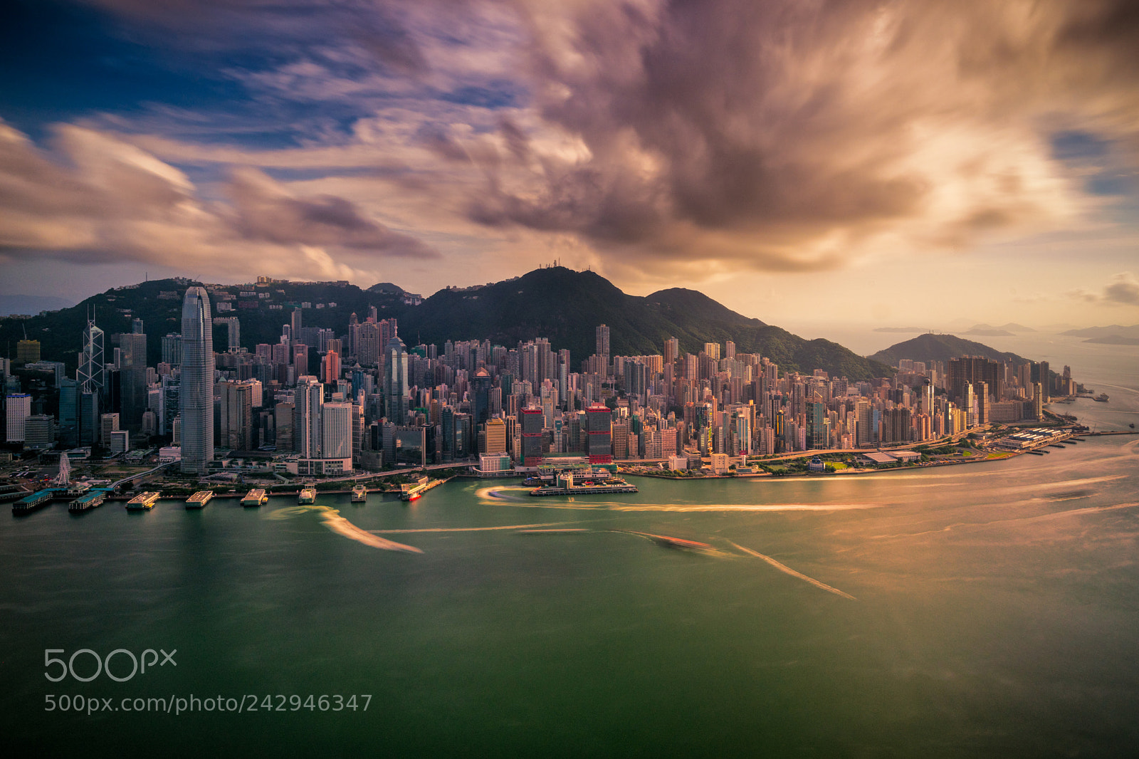 Sony a7 sample photo. Panorama of hong kong photography