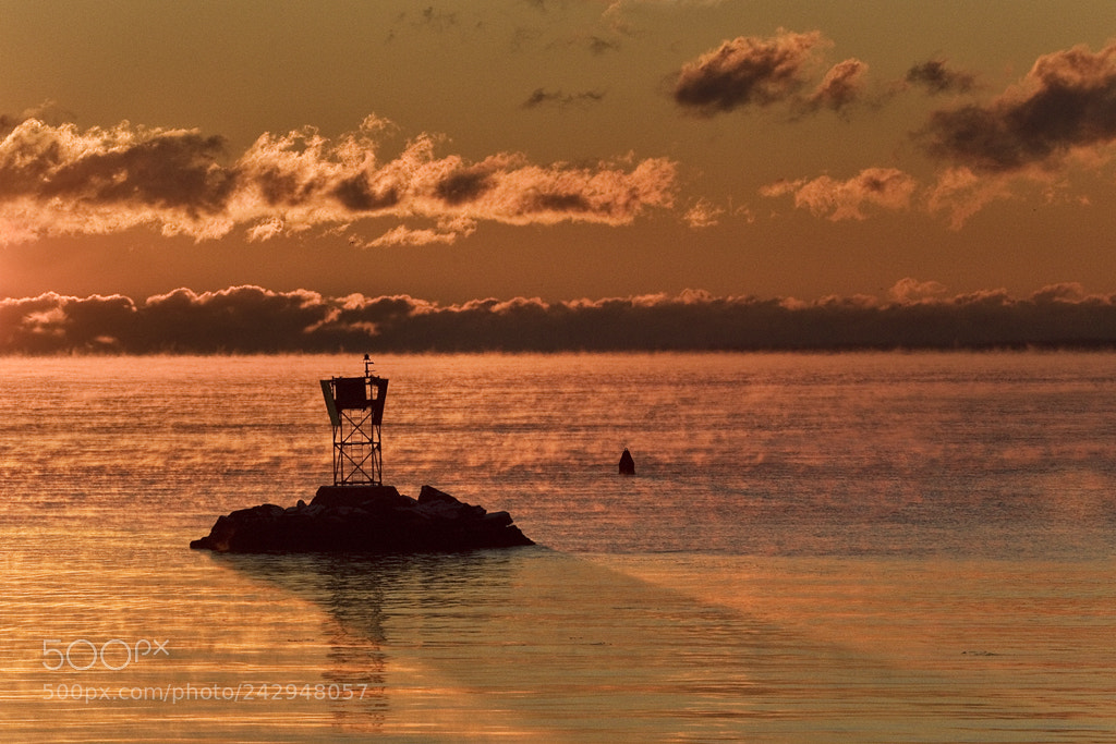 Canon EOS 7D Mark II sample photo. New years sea smoke photography