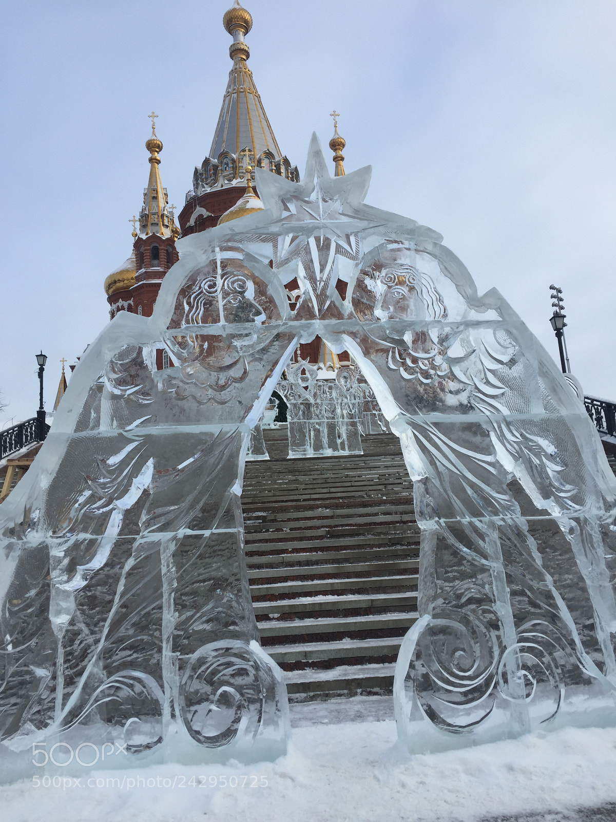 Apple iPhone 6 sample photo. Vi Фестиваль ледяных скульптур ангелов и архангелов в Ижевске photography