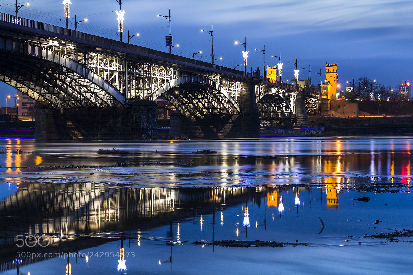 Canon EOS M sample photo. Poniatowski bridge at night (2) photography