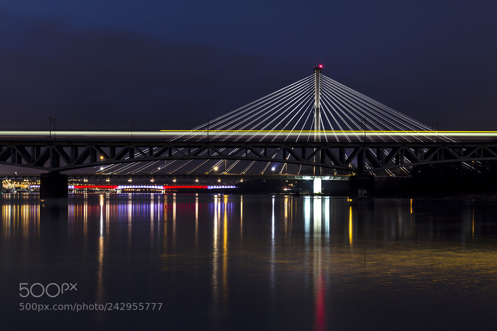 Canon EOS M sample photo. Rail bridge at night photography