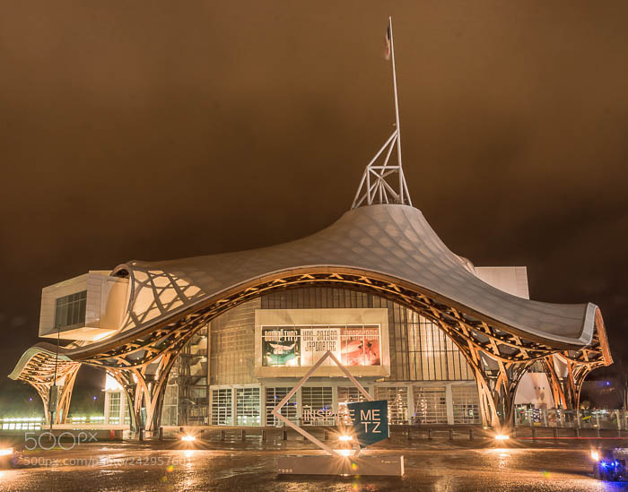 Nikon D7100 sample photo. Pompidou by night. metz photography