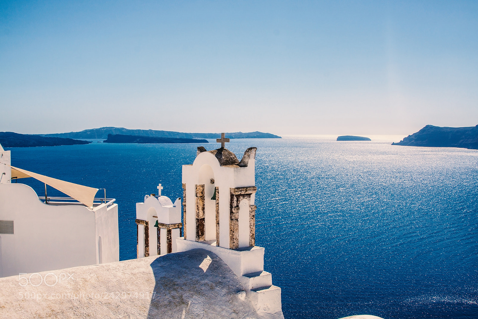 Canon EOS 50D sample photo. Santorini, deep blue photography
