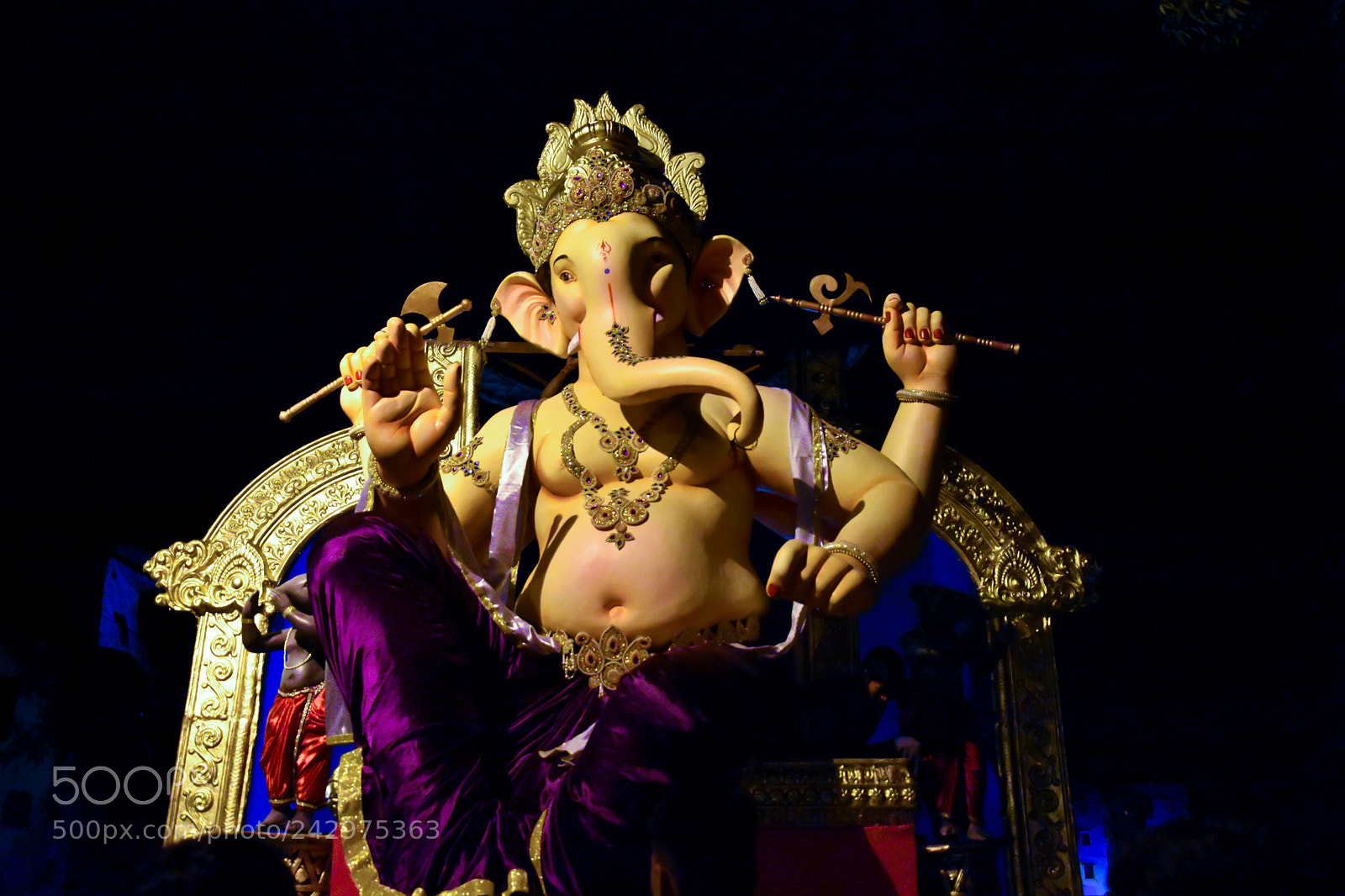 Nikon D7200 sample photo. Lord ganesha during night photography