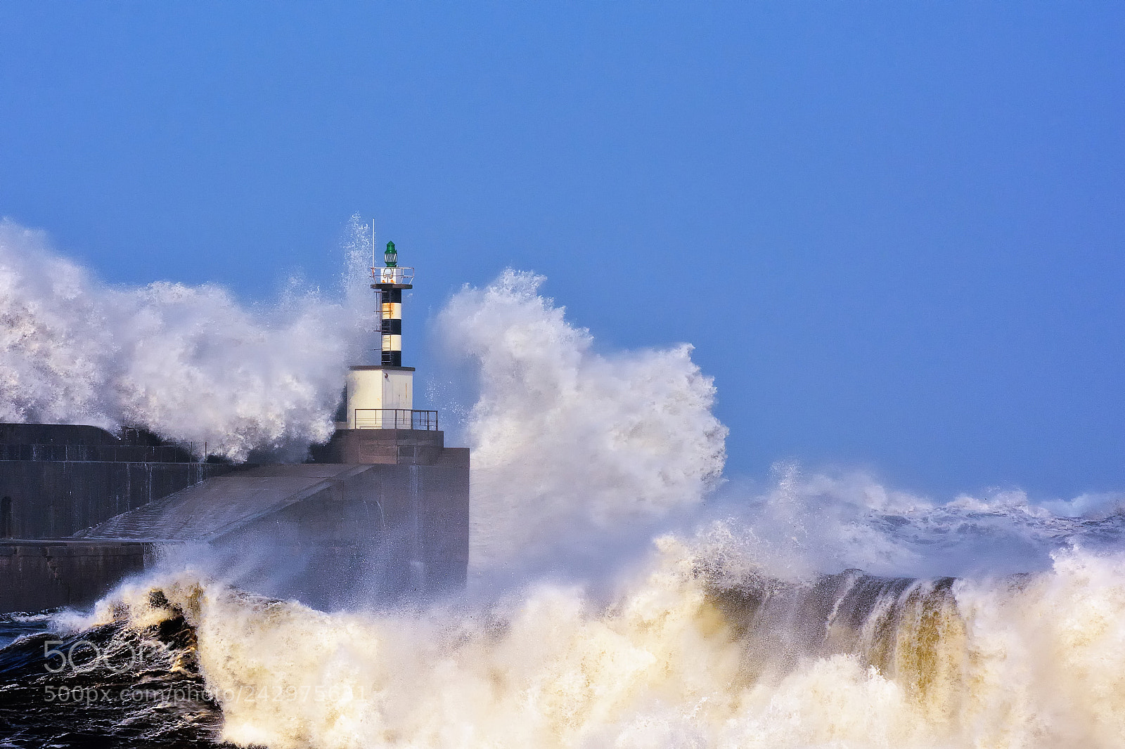 Nikon D7100 sample photo. Stormy wave over lighthouse photography