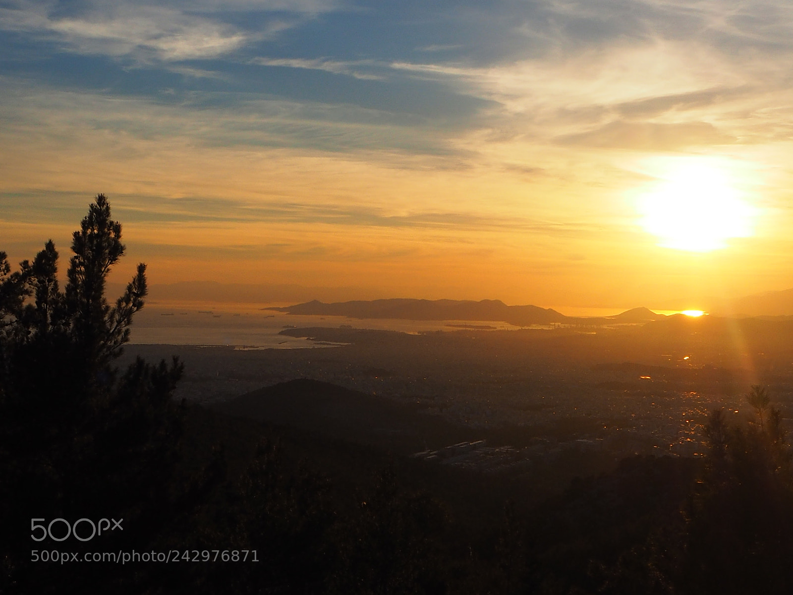 Olympus OM-D E-M10 II sample photo. Sunset over athens photography