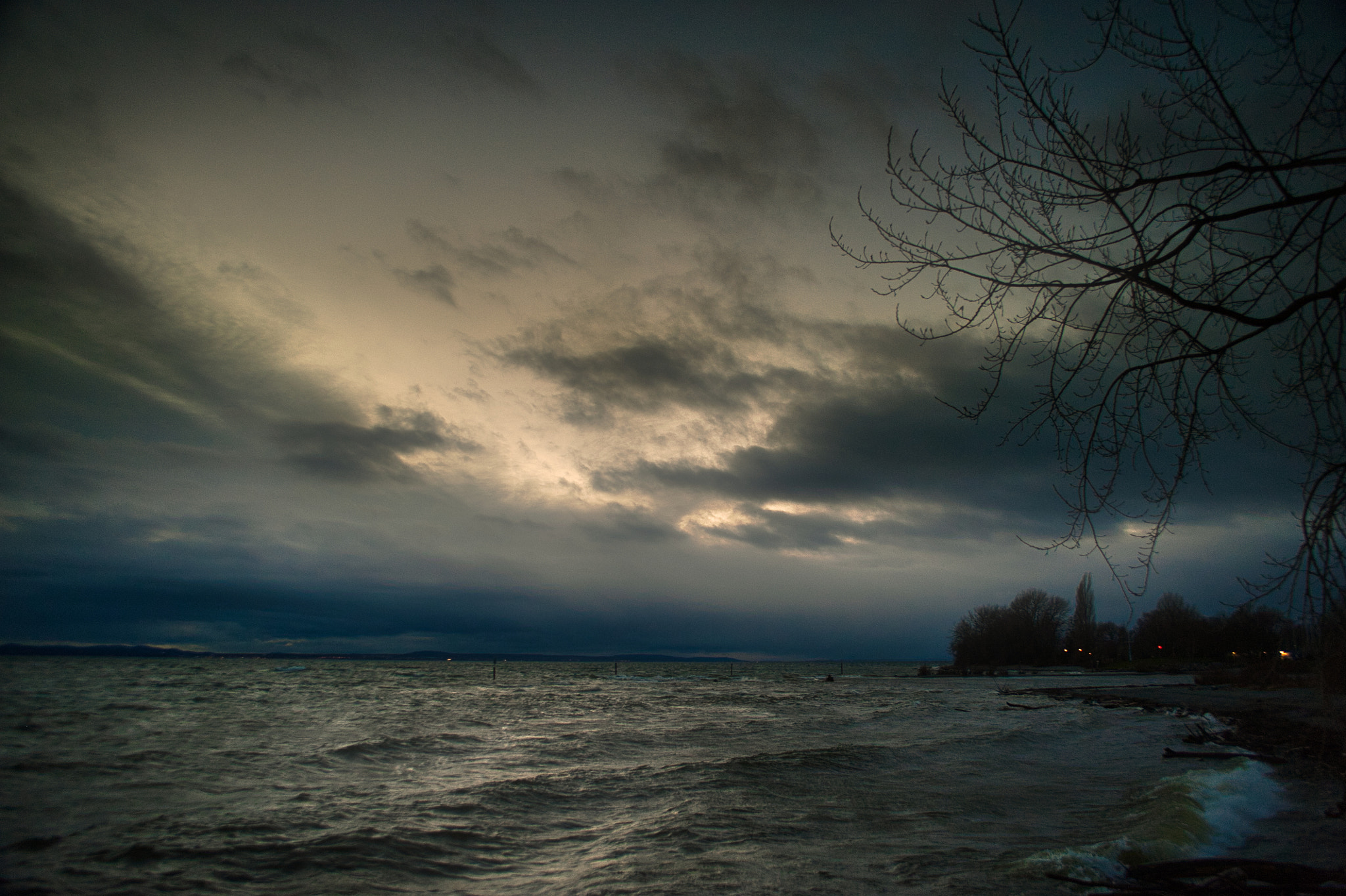 Nikon D700 sample photo. Stormy lake of constance photography