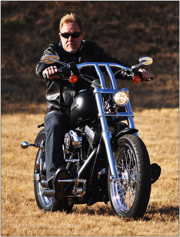 Nikon D90 sample photo. Black harley photography