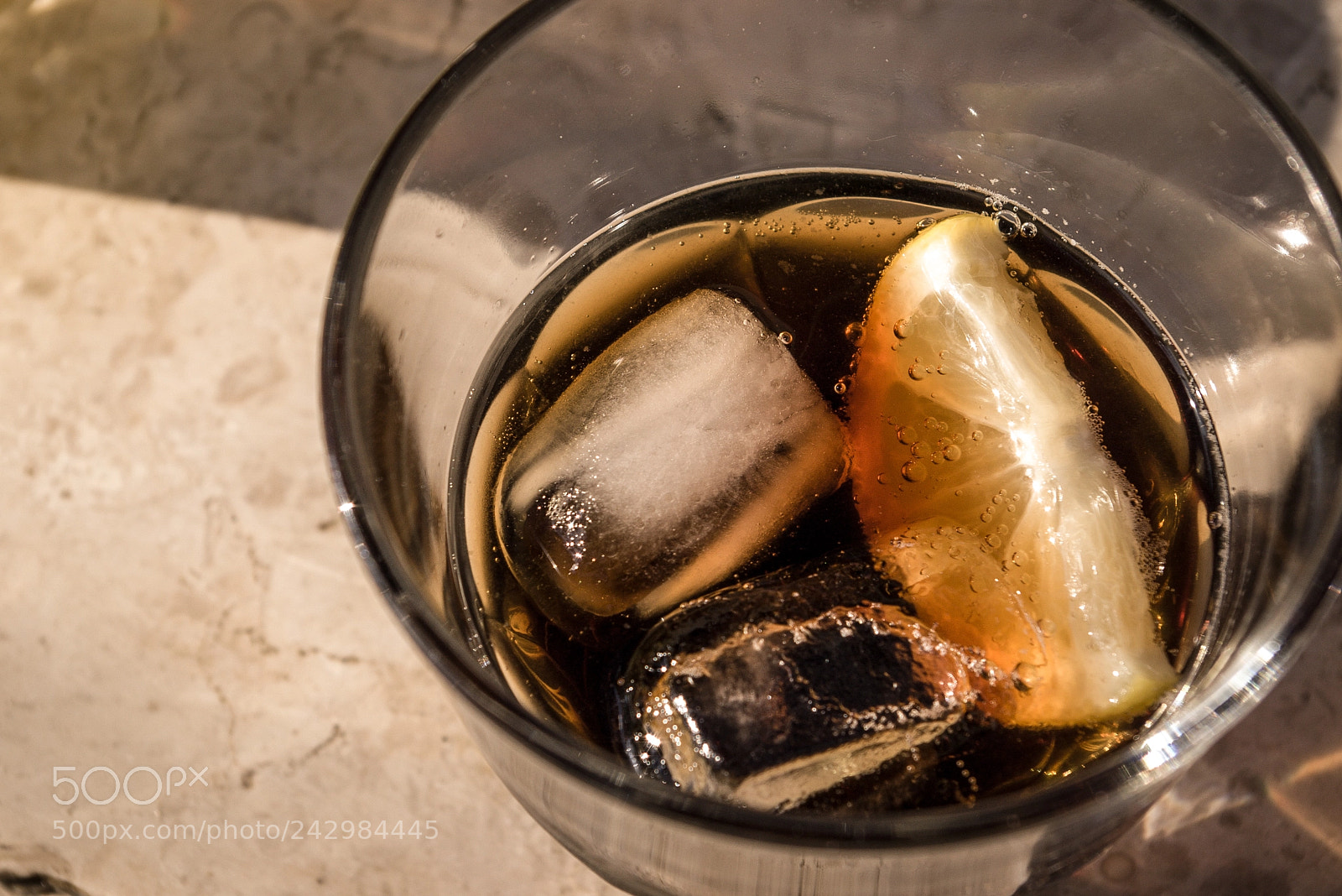 Pentax K100D sample photo. Iced coke photography