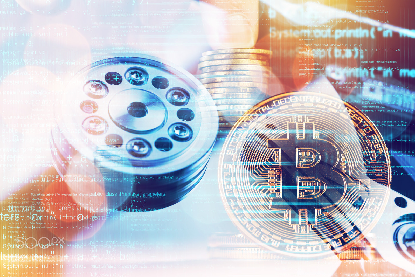 Nikon D600 sample photo. Computers and bitcoin cryptocurrency photography