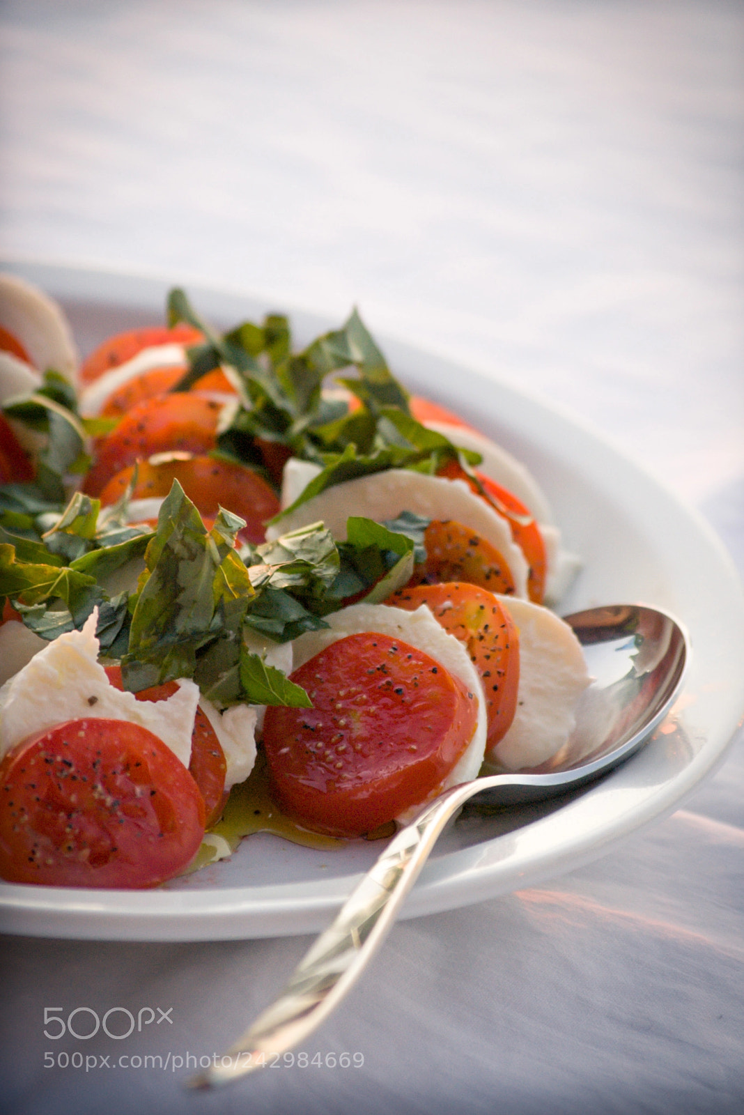 Pentax K100D sample photo. Insalata caprese photography