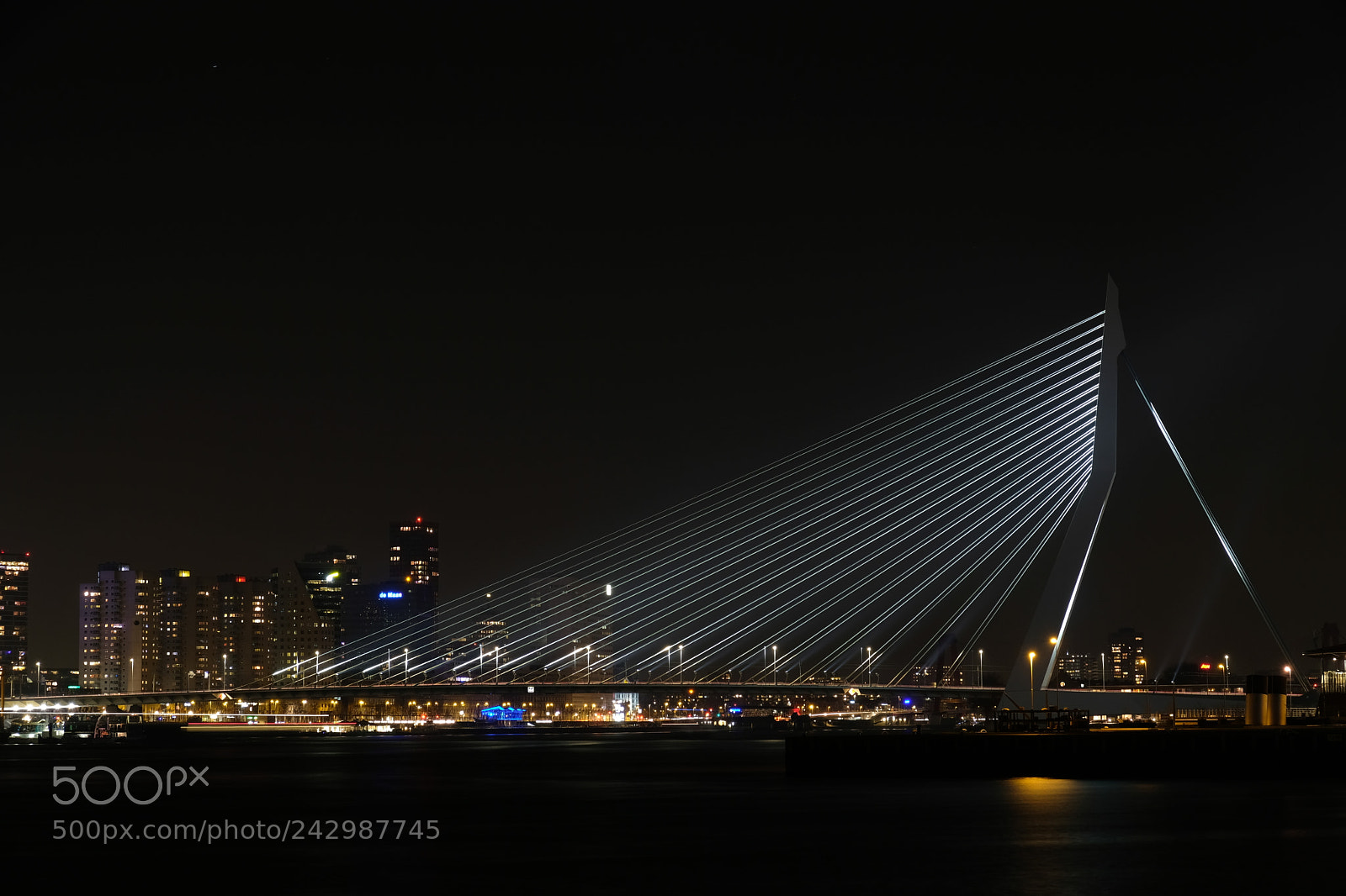 Fujifilm X-T2 sample photo. Rotterdam erasmusbrug photography