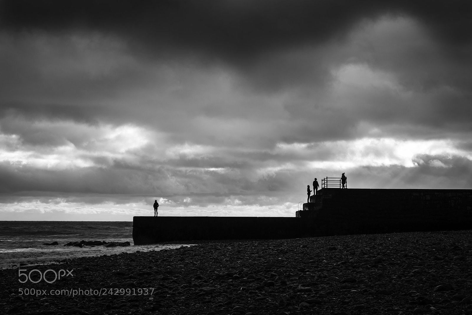 Sony a7R II sample photo. Sea wall, criccieth photography