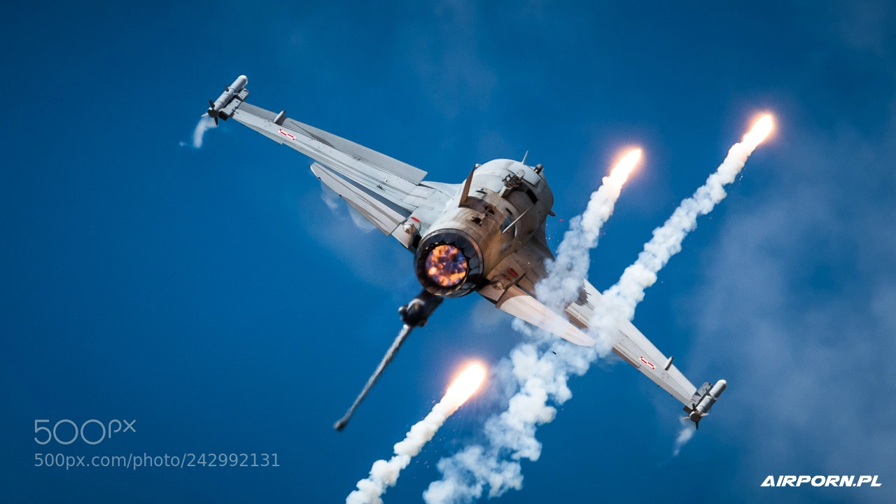 Nikon D500 sample photo. F-16 c block-52 tiger photography