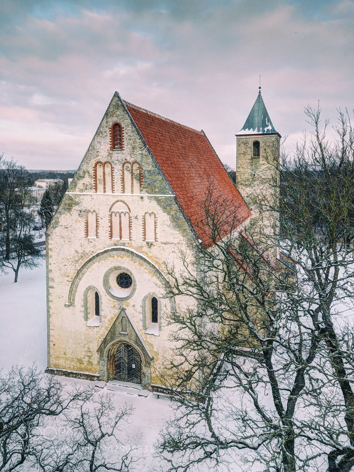 DJI FC220 sample photo. Valjala church photography