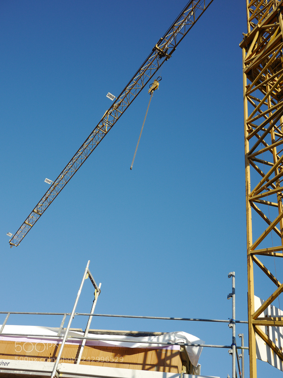Panasonic Lumix DMC-GH2 sample photo. Crane construction site photography