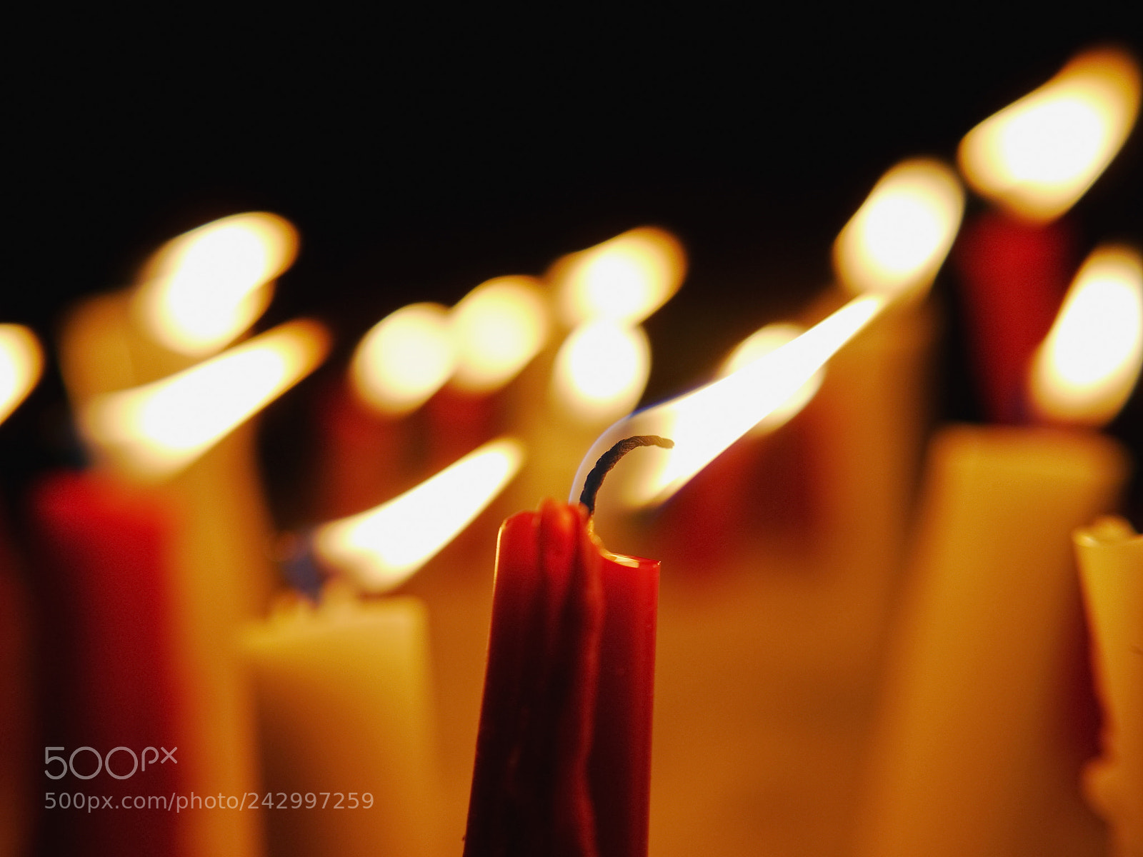 Panasonic Lumix DMC-GH2 sample photo. Candles in the snow photography