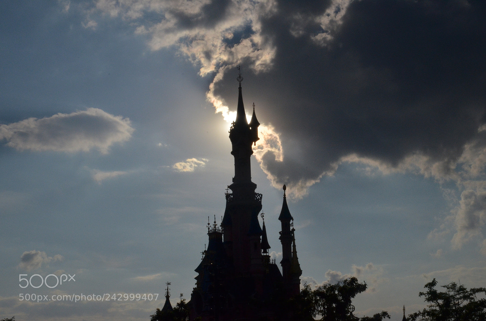Nikon D5100 sample photo. Disney at dusk photography