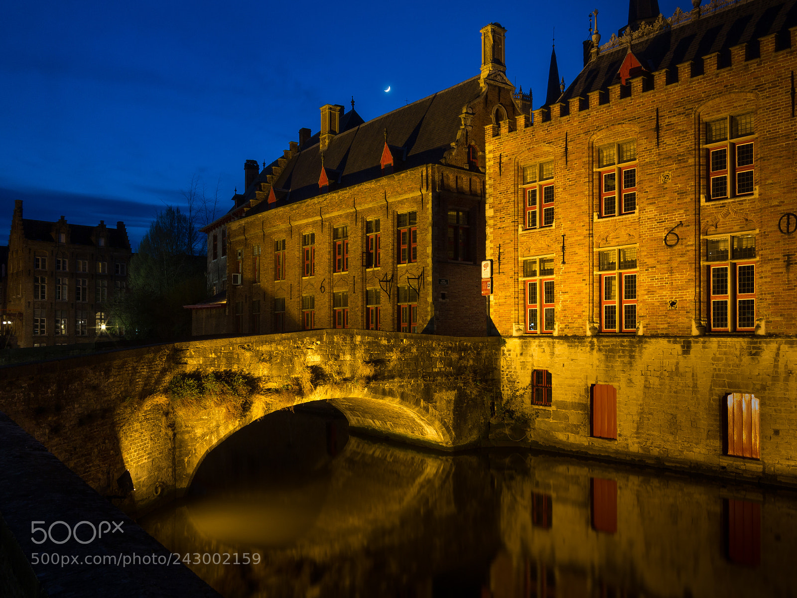 Canon PowerShot G1 X sample photo. Bruges: canal at night photography