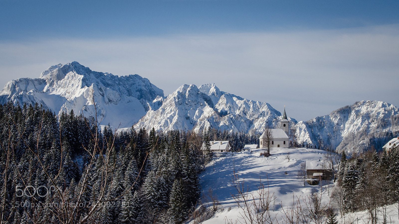 Nikon D5100 sample photo. Logarska dolina church photography