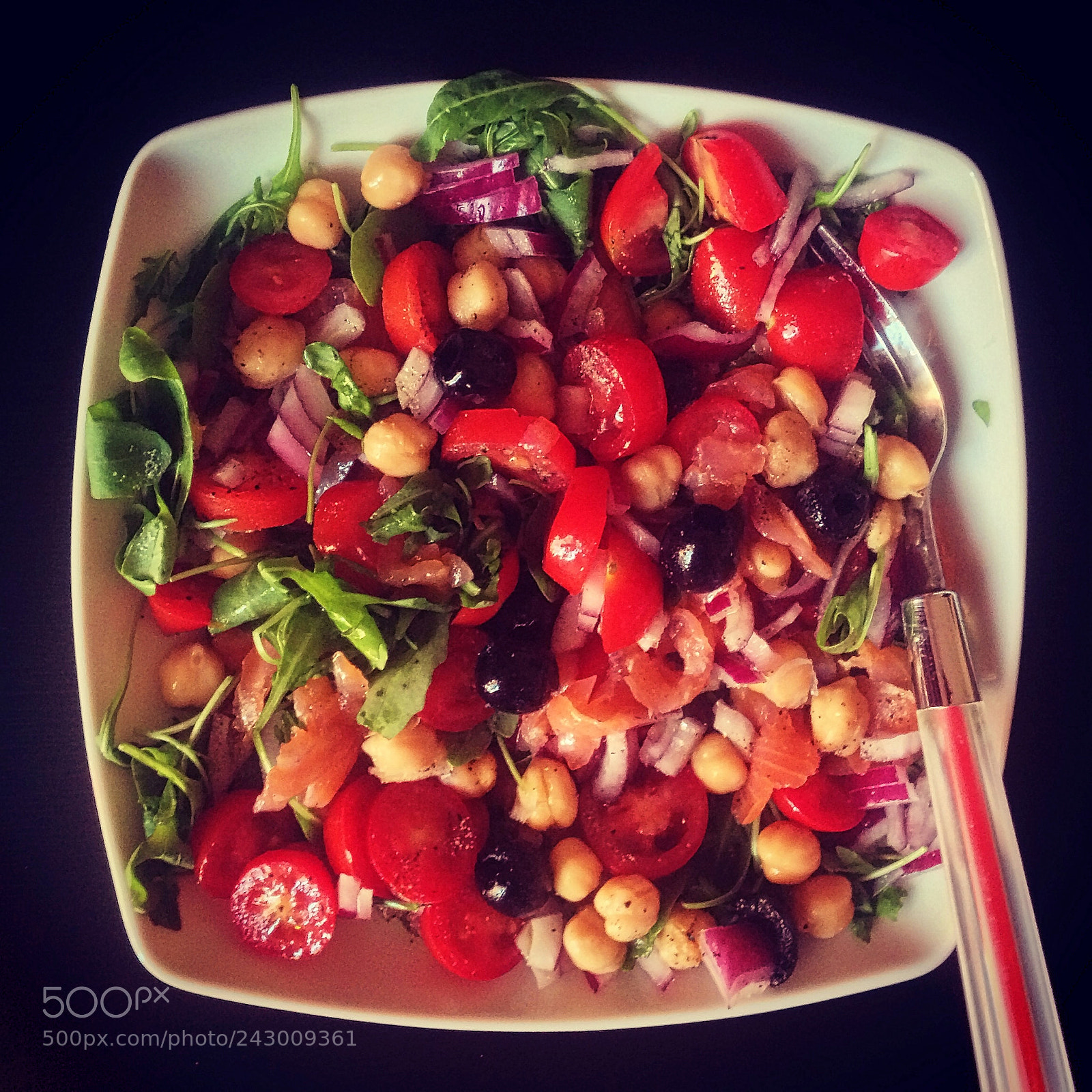 Apple iPhone 5 sample photo. Smoked salmon salad photography