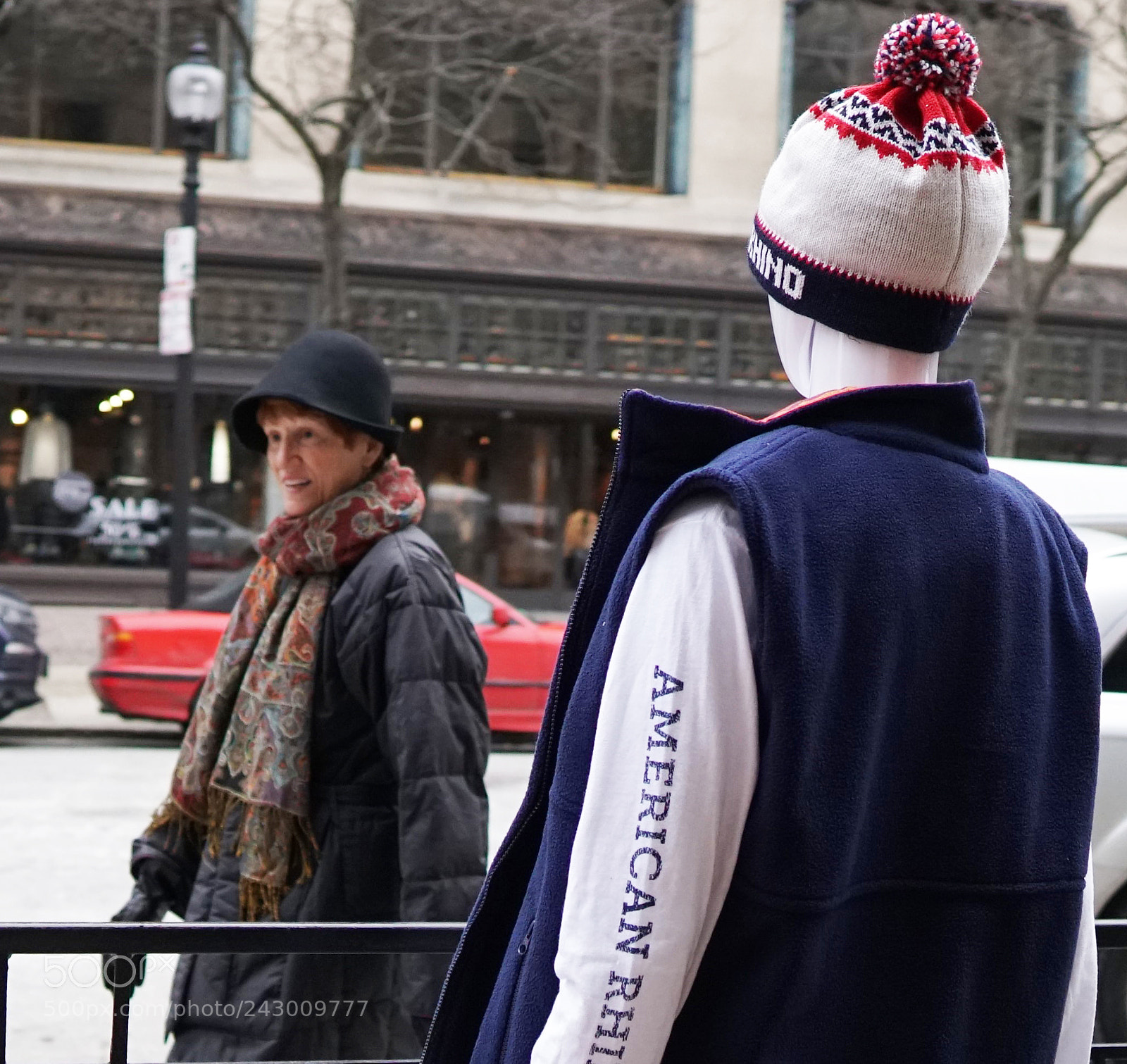 Sony a6500 sample photo. A store dummy people photography