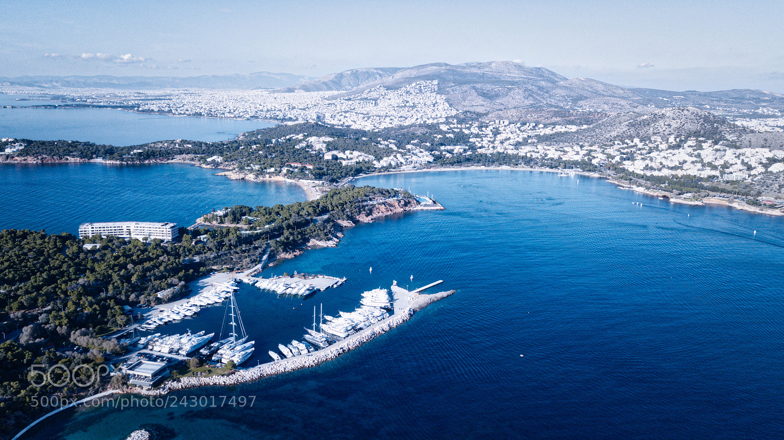 DJI FC220 sample photo. Corner of vouliagmeni photography