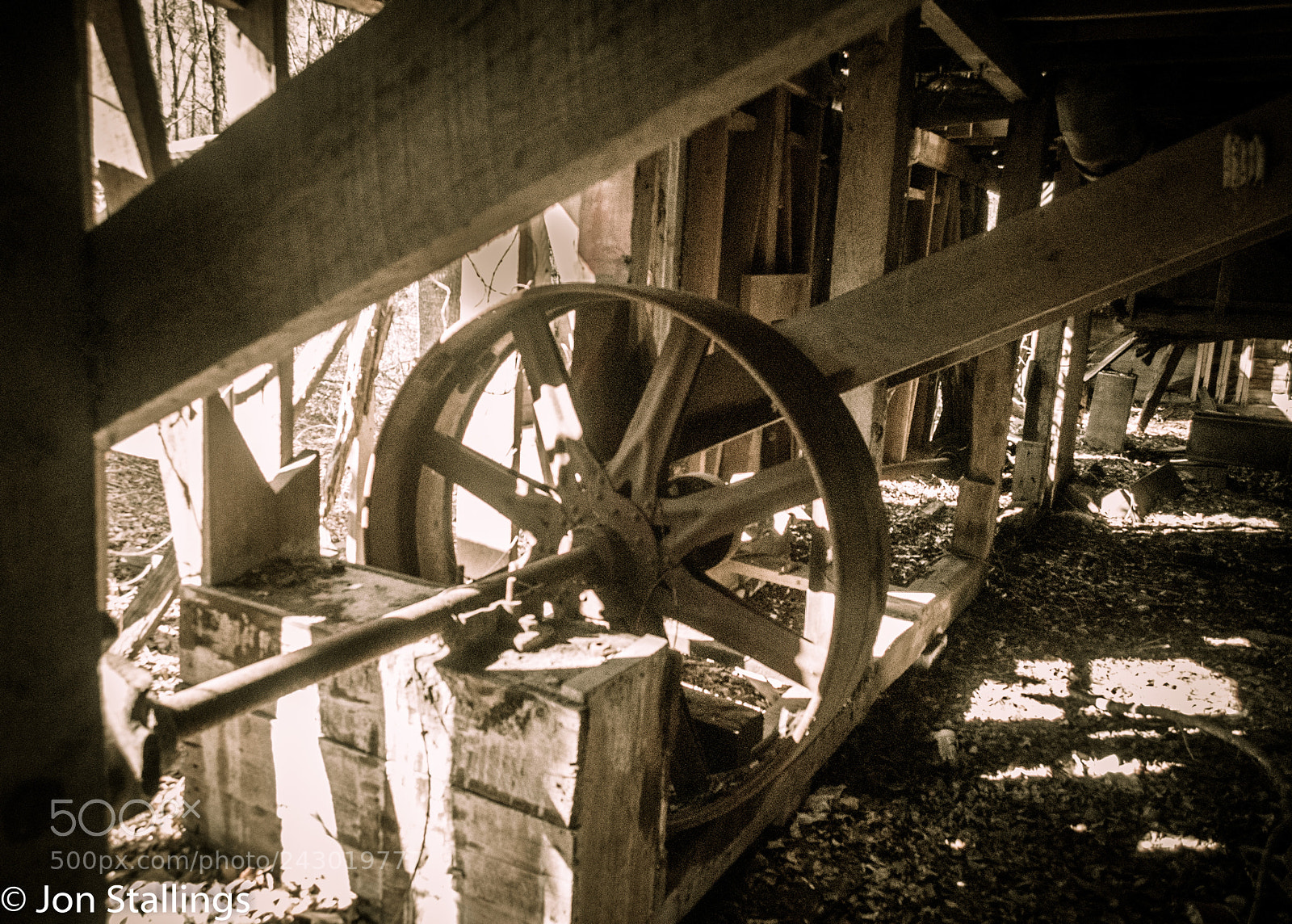 Nikon D3000 sample photo. Wheel cotton gin photography