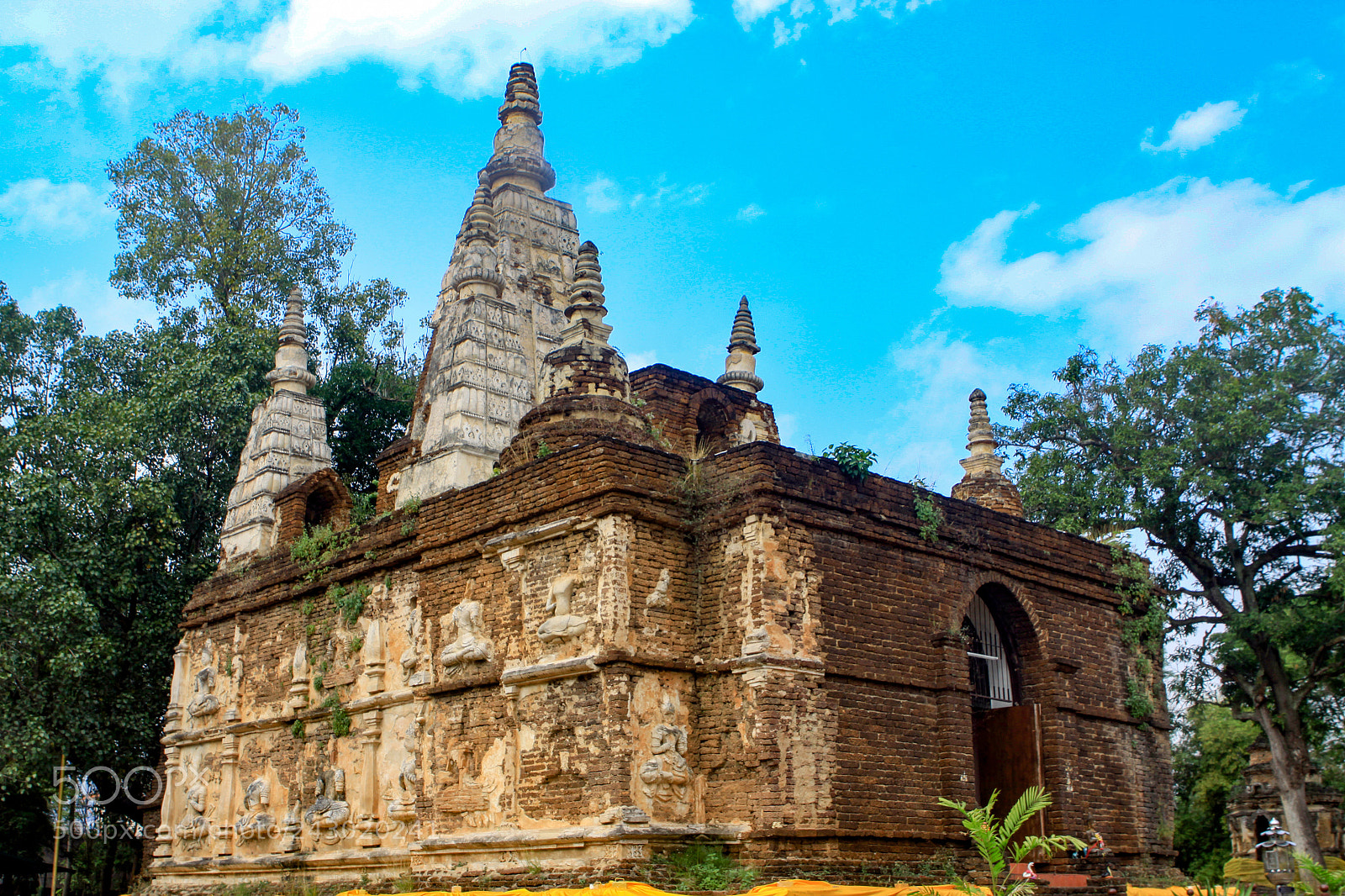 Canon EOS 50D sample photo. Mahabodhi replica, wat jet-yod photography