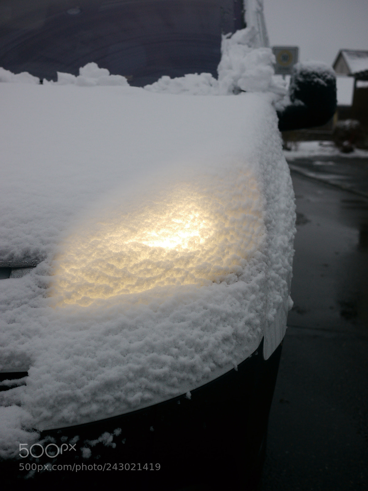 Panasonic Lumix DMC-GH2 sample photo. Snowy headlights photography