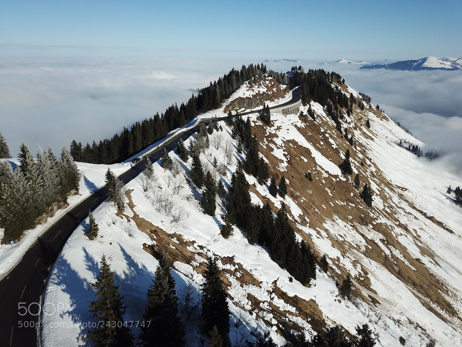 DJI FC220 sample photo. Winding road photography