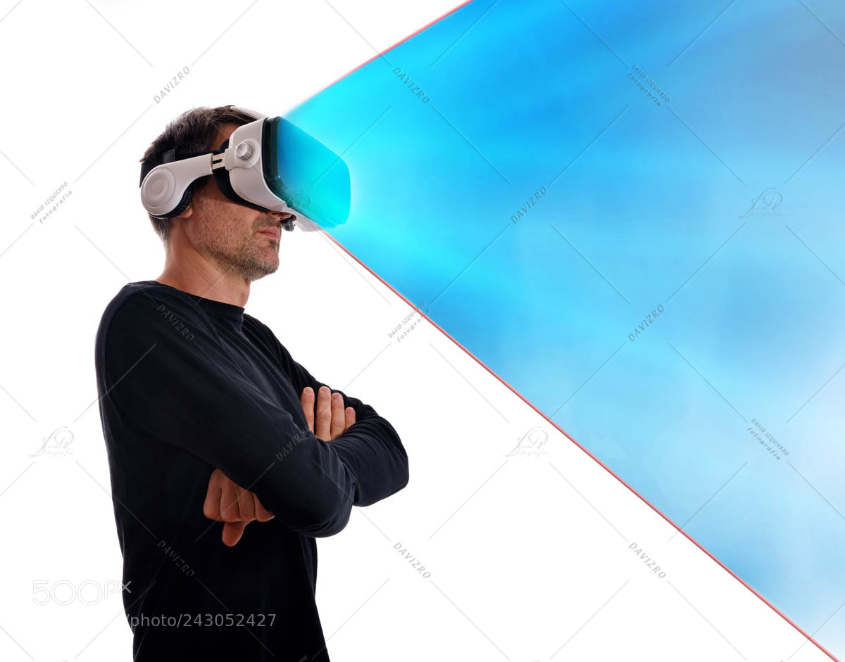 Nikon D810 sample photo. Man with virtual reality photography