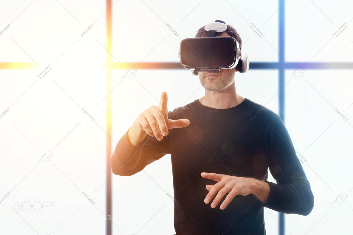 Nikon D810 sample photo. Man with vr glasses photography