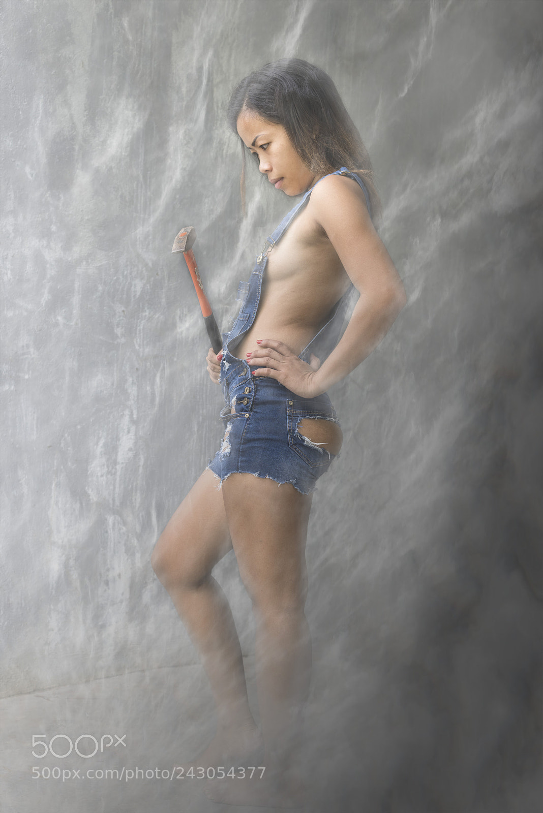 Nikon D810 sample photo. Worker fog girl photography