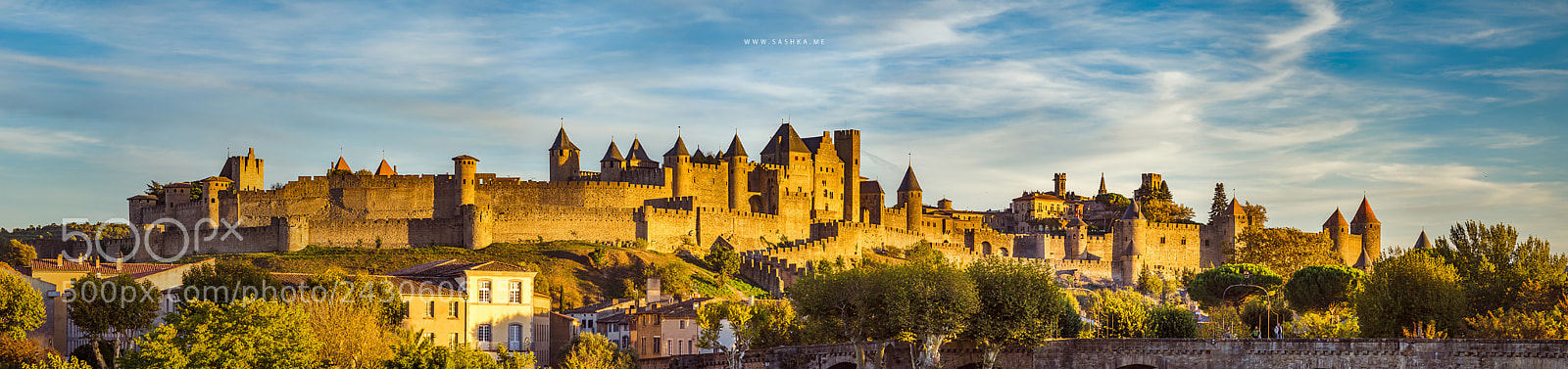 Sony Alpha a99 sample photo. Carcassone medieval fortress panoramic photography
