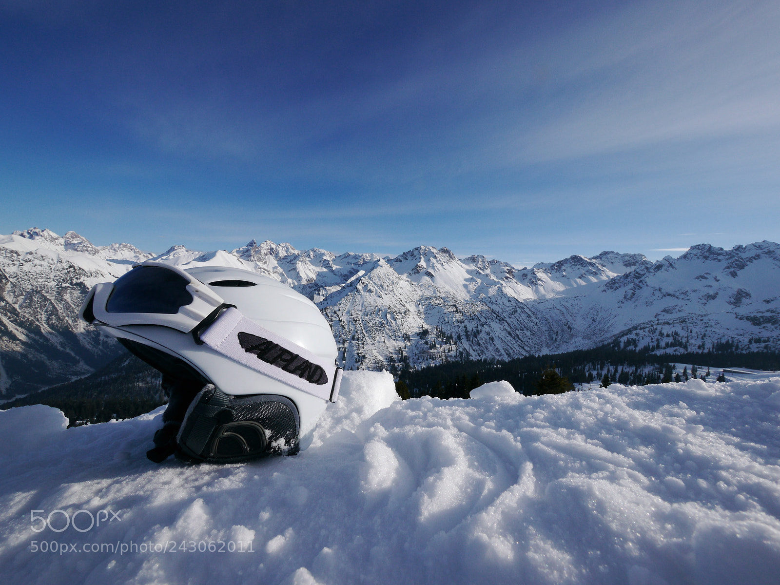 Panasonic Lumix DMC-GH2 sample photo. Ski helmet standing snow photography