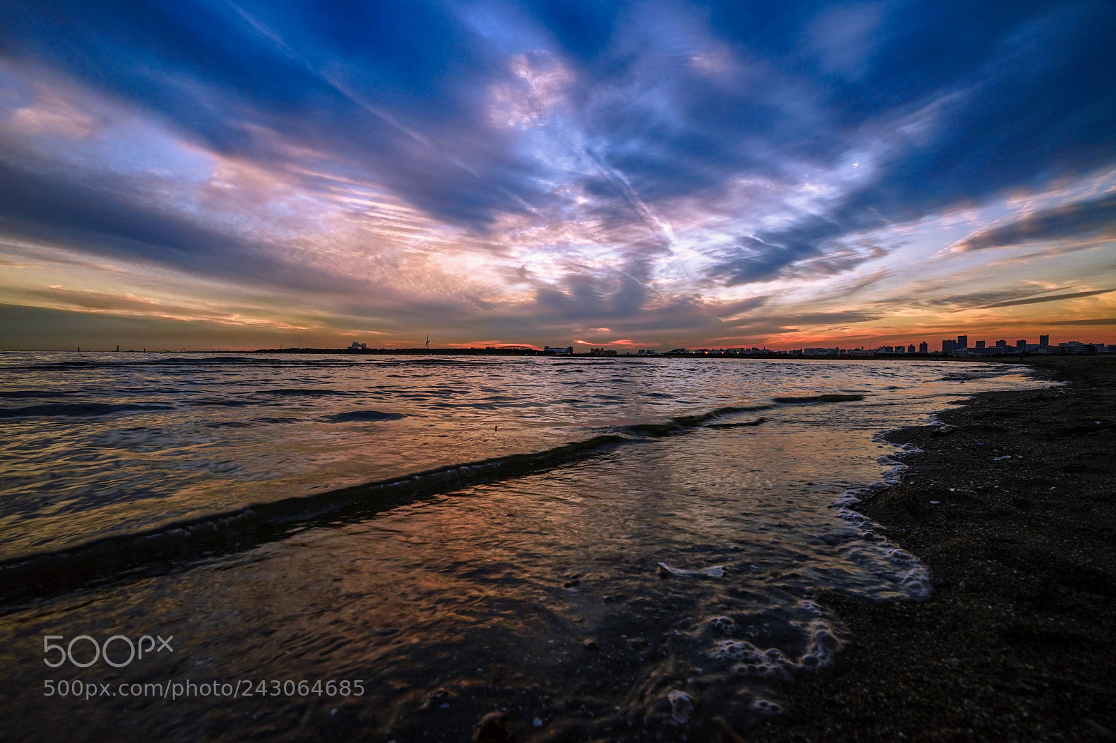 Sony a7 II sample photo. Dusk of tokyo bay. photography