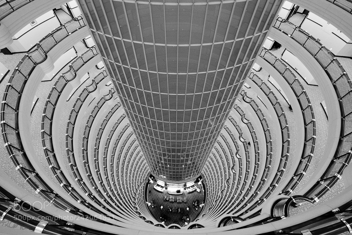Fujifilm X-T1 sample photo. Inside jin mao tower. photography
