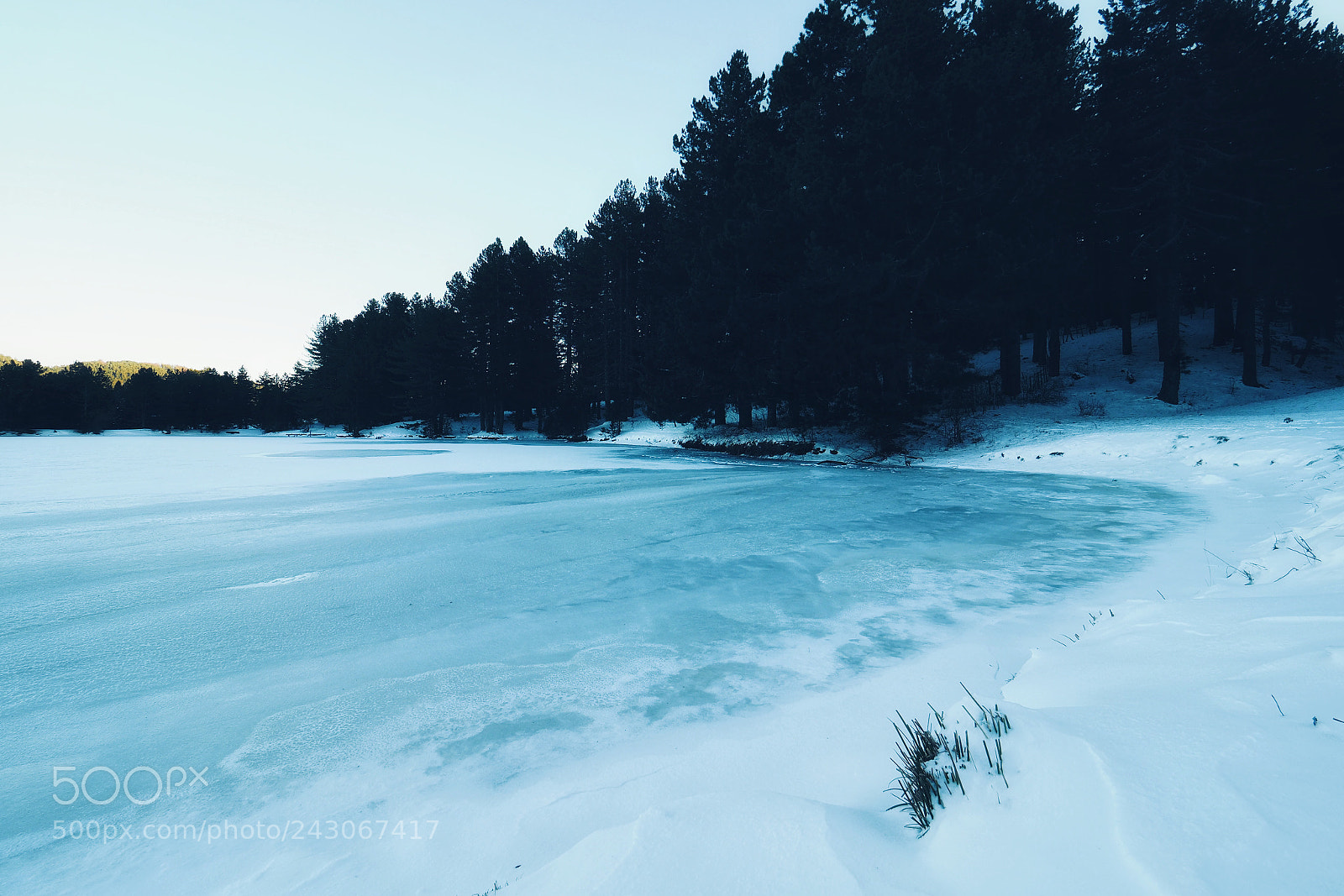 Olympus OM-D E-M1 Mark II sample photo. The frozen lake. photography