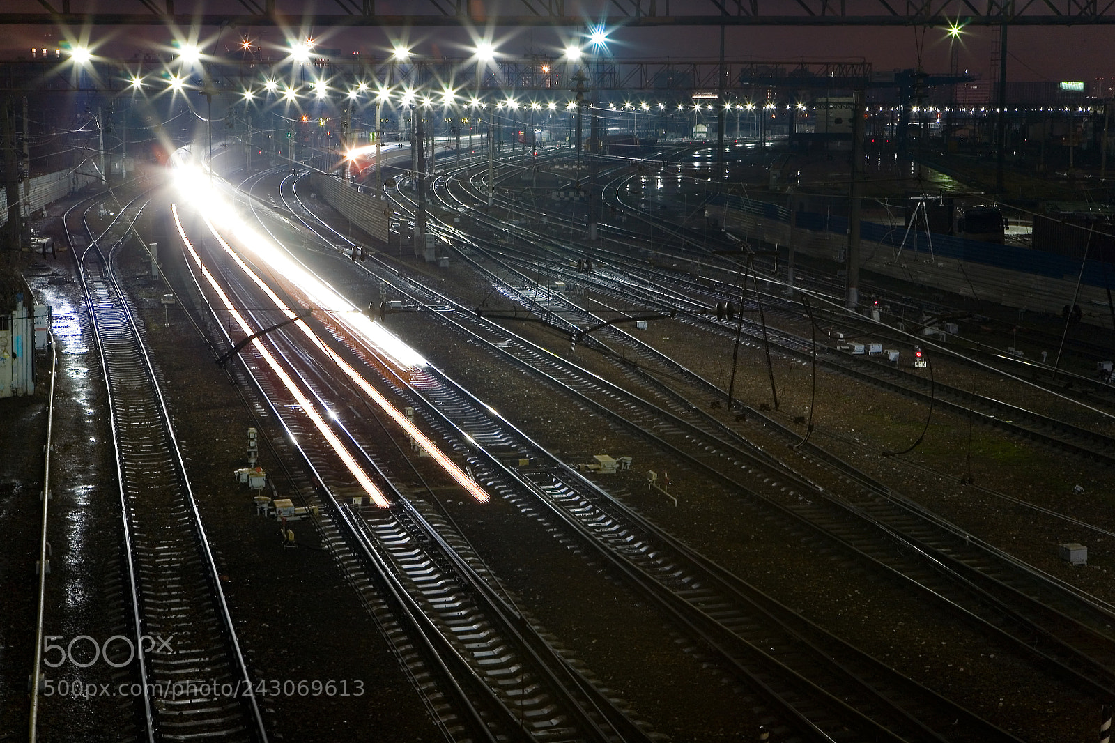 Canon EOS 5D sample photo. The train rushes on photography
