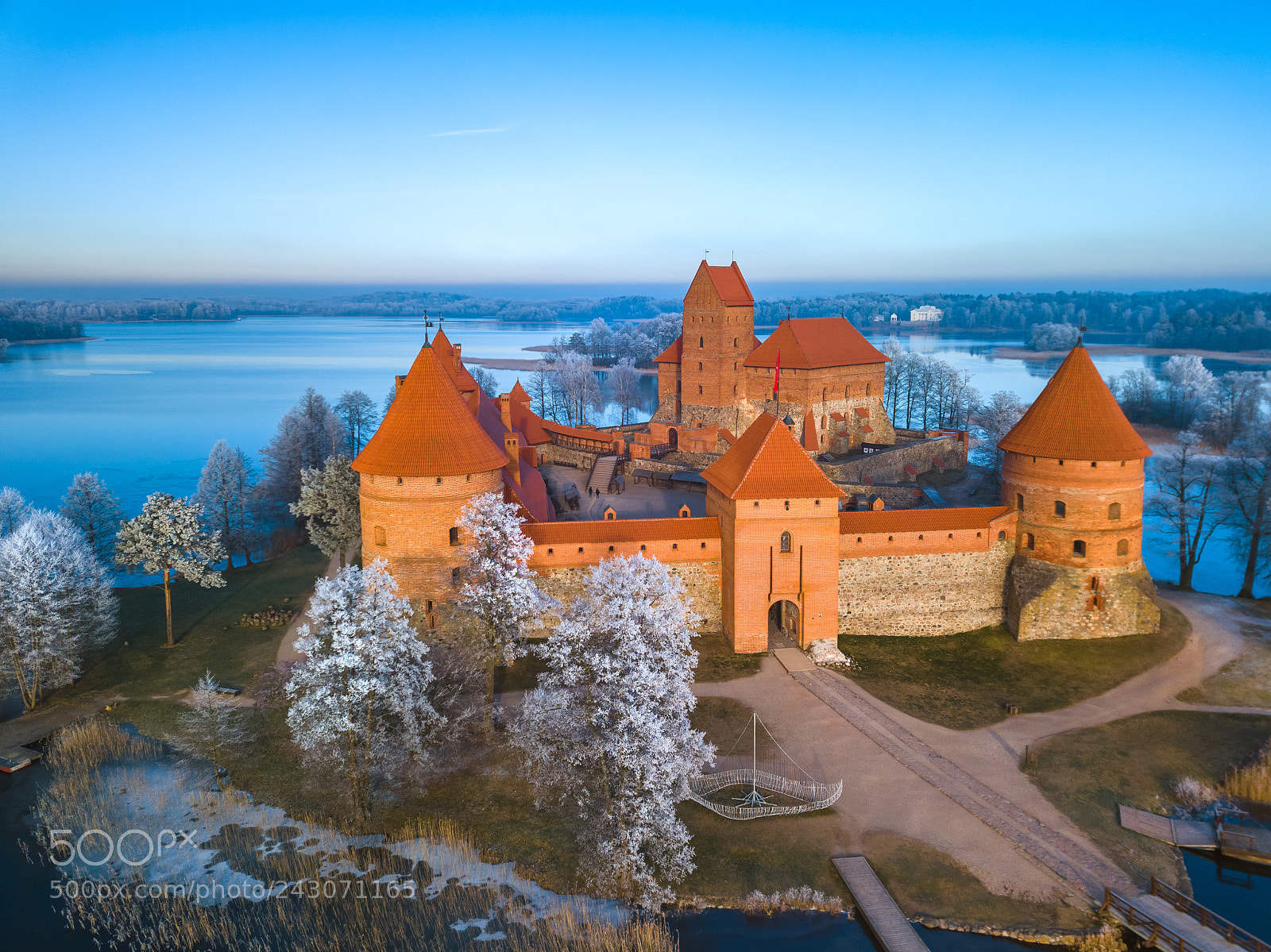 DJI FC220 sample photo. Trakai castle at winter photography