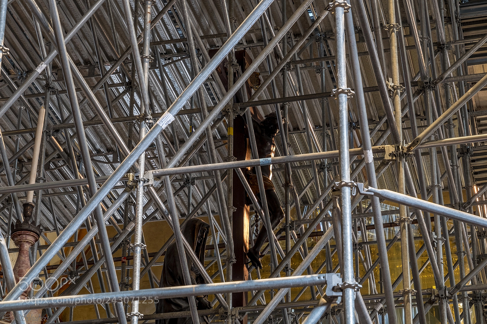 Fujifilm X-T1 sample photo. Jesus under construction photography