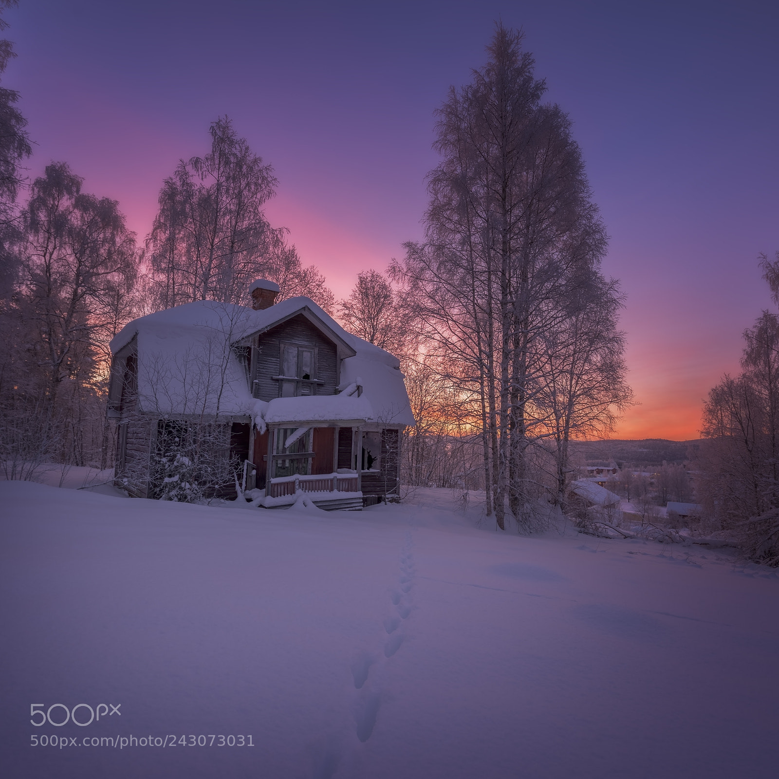Nikon D810 sample photo. Abandoned house in winter photography
