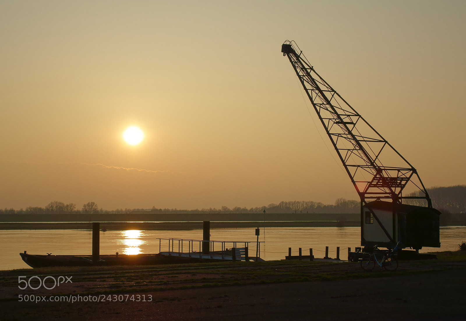 Sony Cyber-shot DSC-RX10 sample photo. Crane on the riverside photography