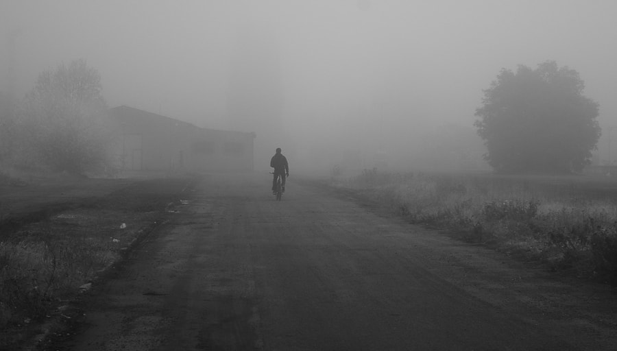 Pentax K100D Super sample photo. Foggy road photography